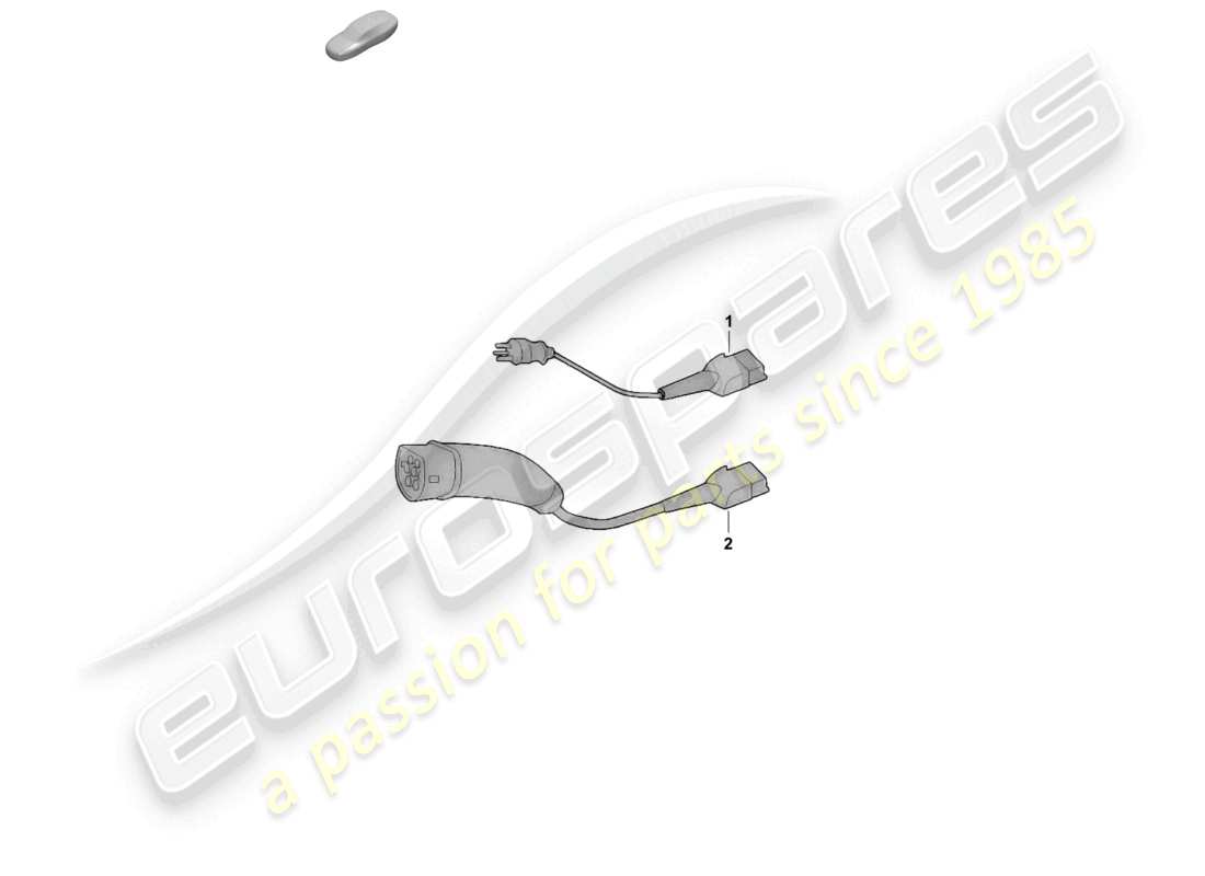 porsche 2025 (macan-e) diagrama de piezas básico del cable de carga para toma de corriente