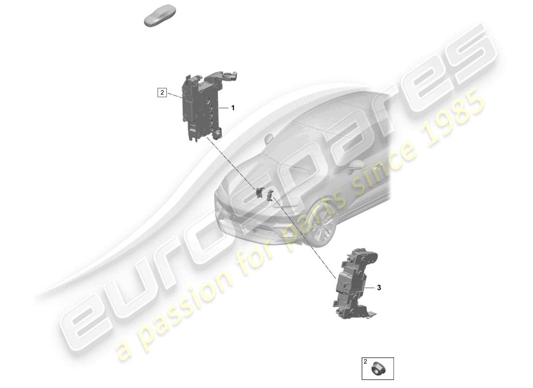 porsche 2025 (macan-e) caja de fusibles protección central centro del compartimento del motor diagrama de piezas