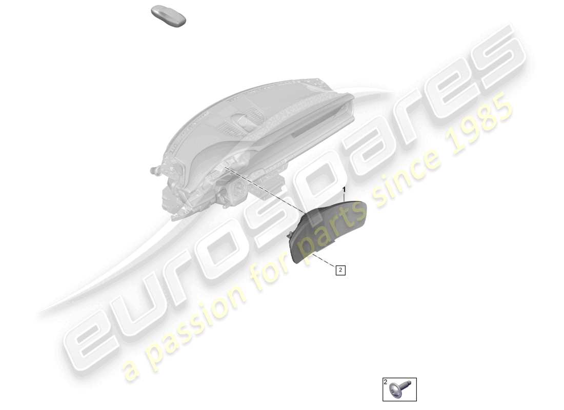 porsche 2025 (992-2 gt3) diagrama de piezas del instrumento combi