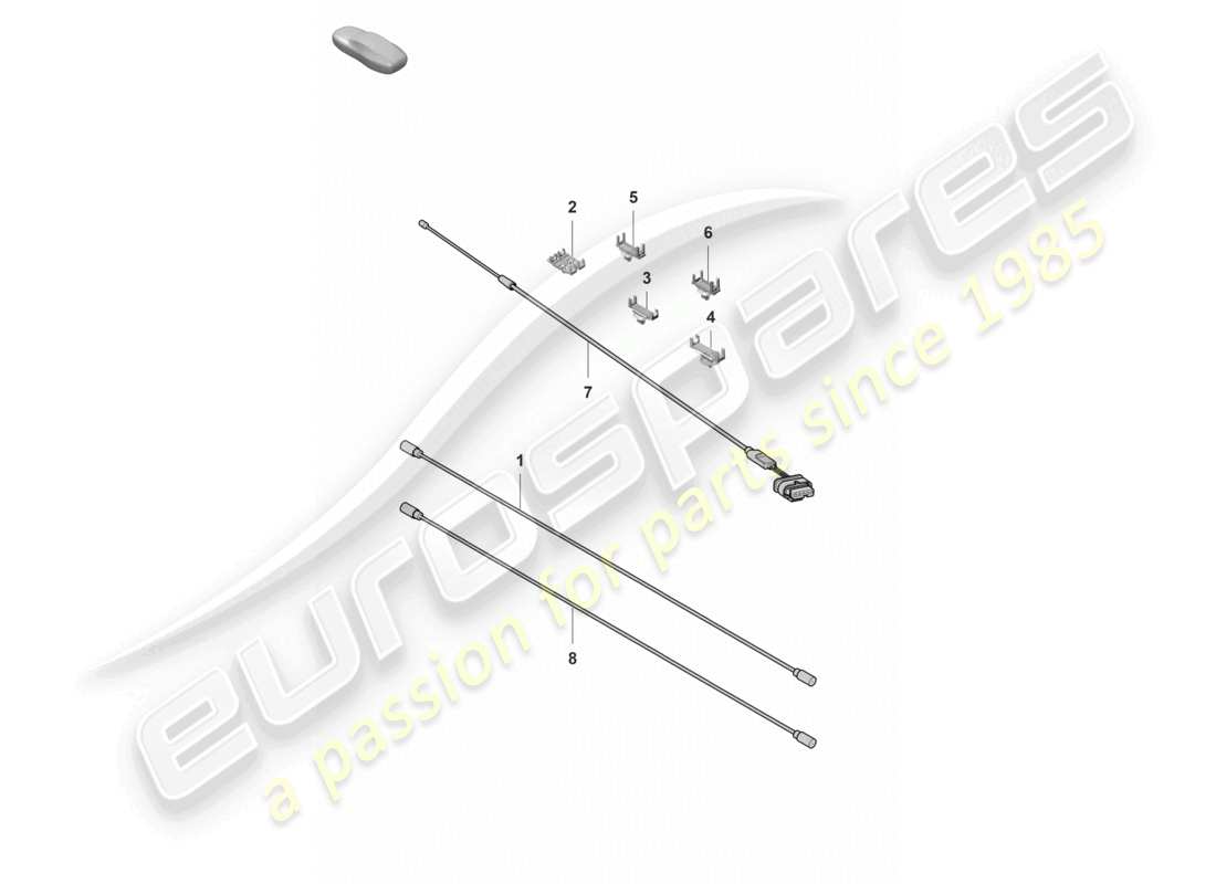 porsche 2022 (panamera 971-2) línea de conexión aérea línea de conexión de datos diagrama de piezas