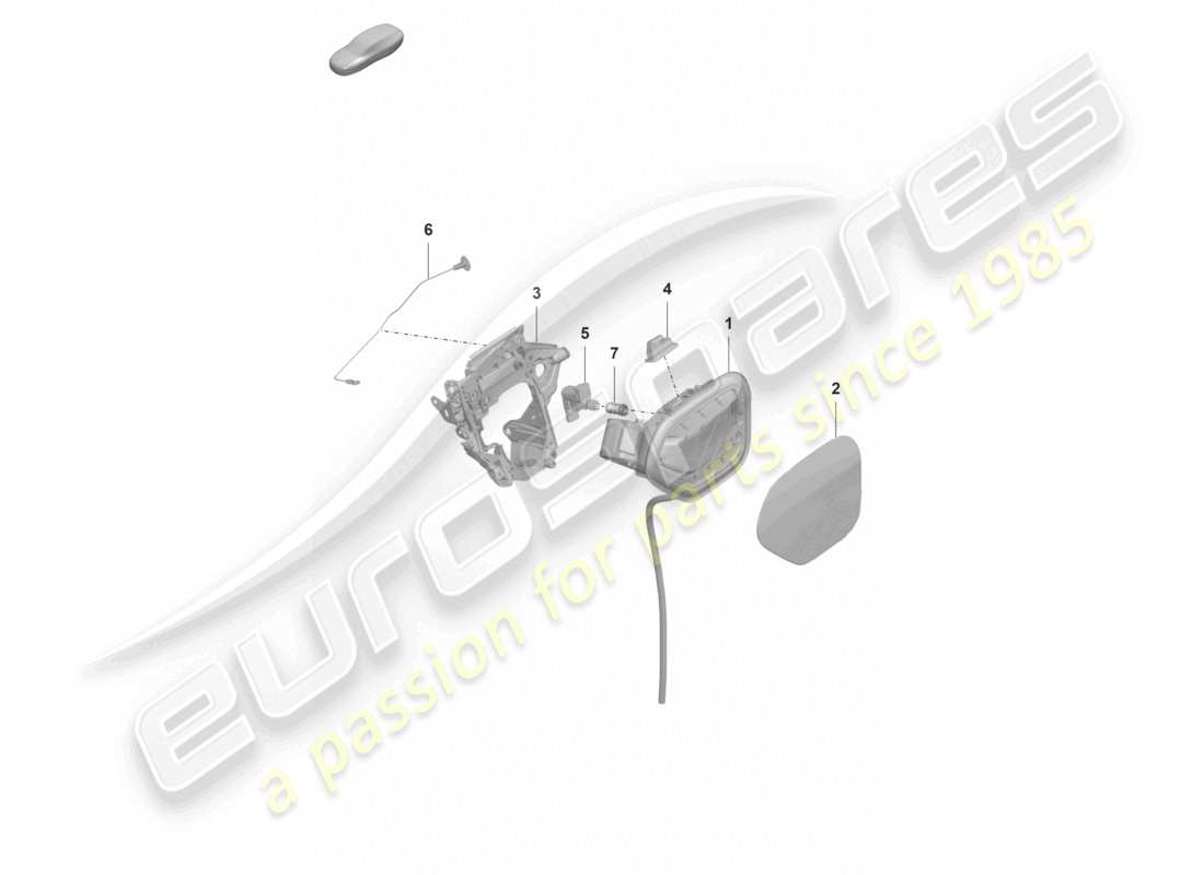 porsche 2021 (taycan 9j1-1) diagrama de piezas del manual de costados abatibles