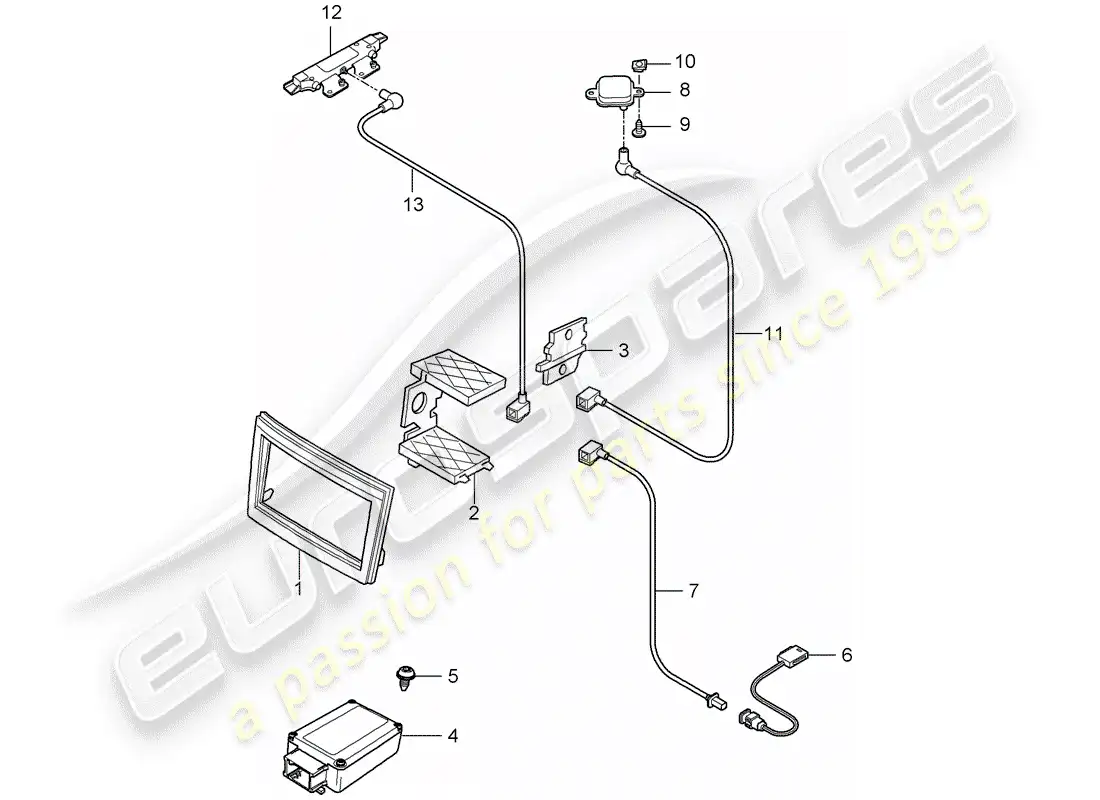 porsche 2012 (997-2 turbo / gt2 rs) preparación diagrama de piezas