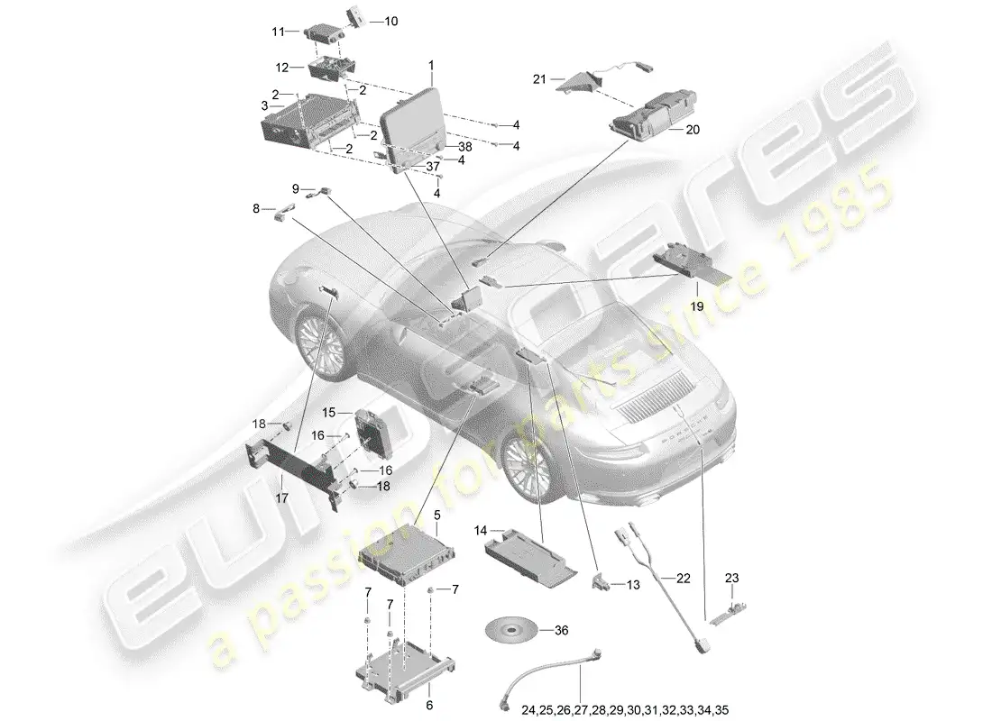 porsche 2019 (991-2) mostrar diagrama de piezas