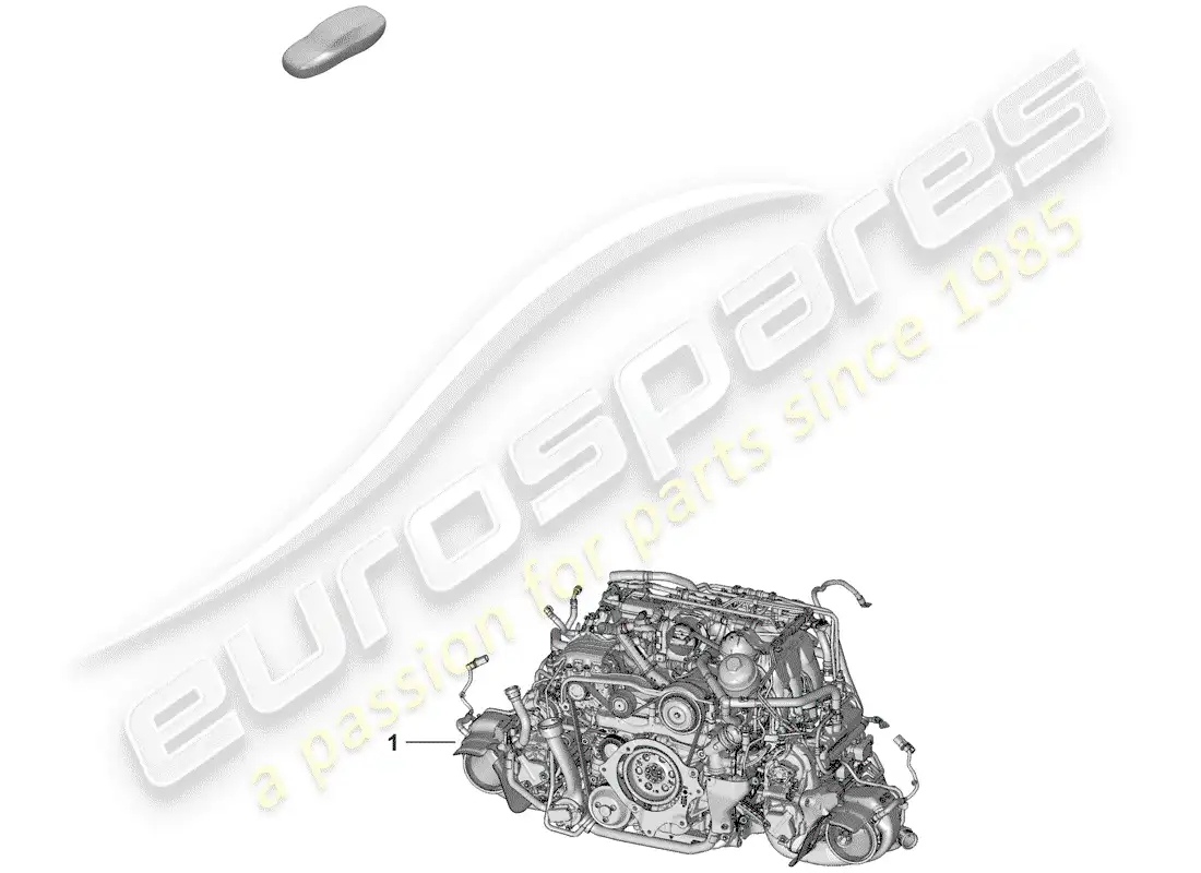 porsche 2020 (992-1) motor de repuesto diagrama de piezas