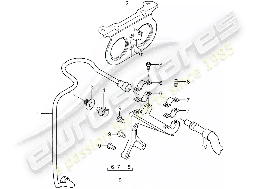 porsche 2005 (carrera gt) diagrama de piezas del sistema de combustible