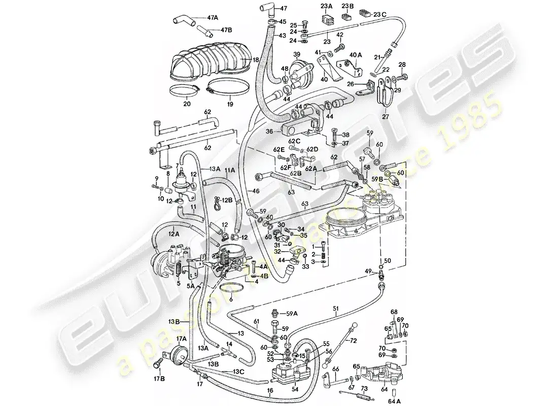 porsche 1980 (911) k-jetronic diagrama de piezas
