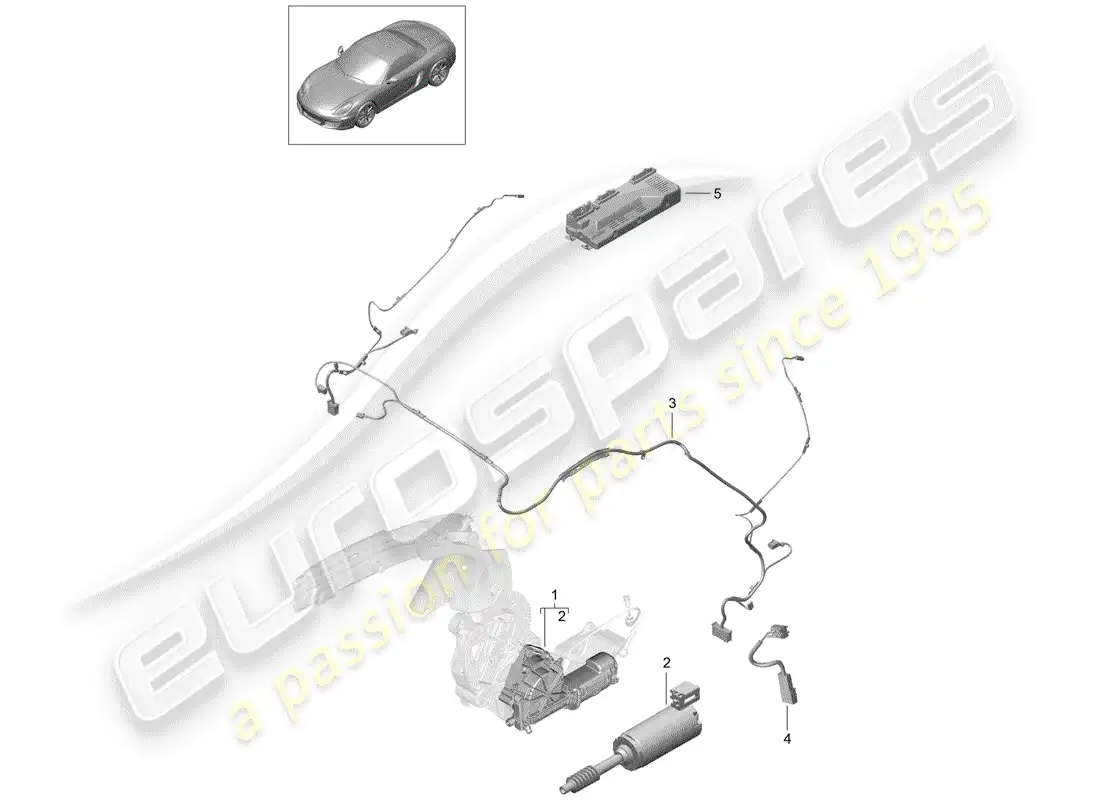 porsche 2012 (981 boxster) top convertible diagrama de piezas