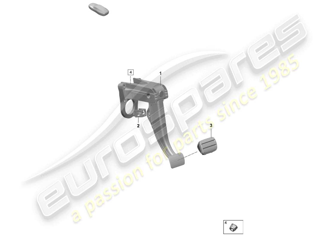 porsche 2025 (taycan 9j1-2) pedal de freno diagrama de piezas