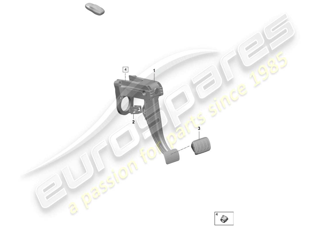 porsche 2025 (taycan 9j1-2) diagrama de piezas del pedal de freno