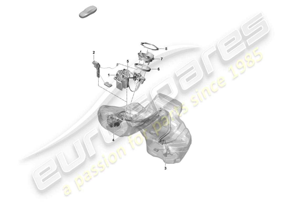 porsche 2022 (panamera 971-2) diagrama de piezas de la bomba de succión de combustible