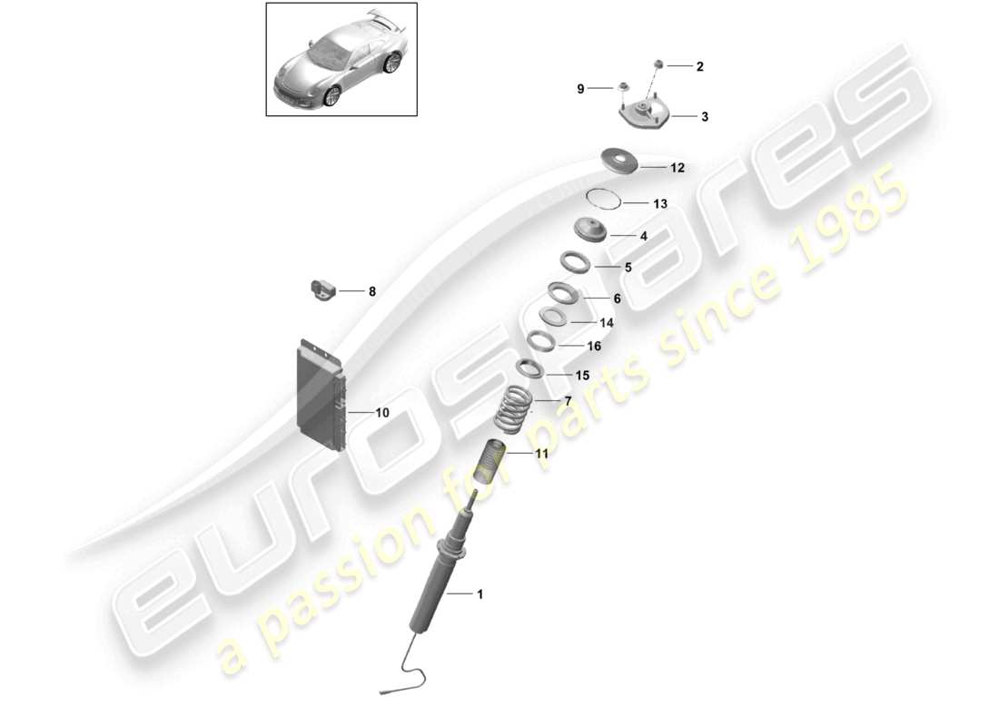 porsche 2021 (991-2 r/gt3/rs) amortiguador de vibraciones d - mj 2019>>diagrama de piezas del speedster