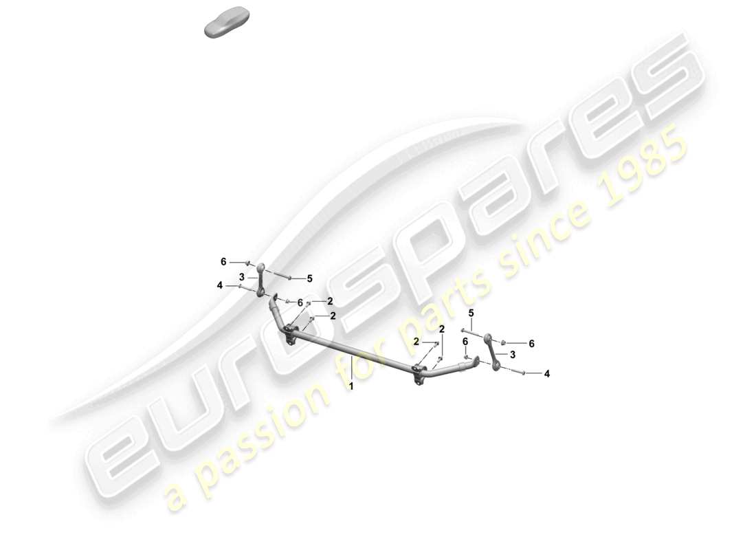 porsche 2025 (macan-e) barra antivuelco diagrama de piezas