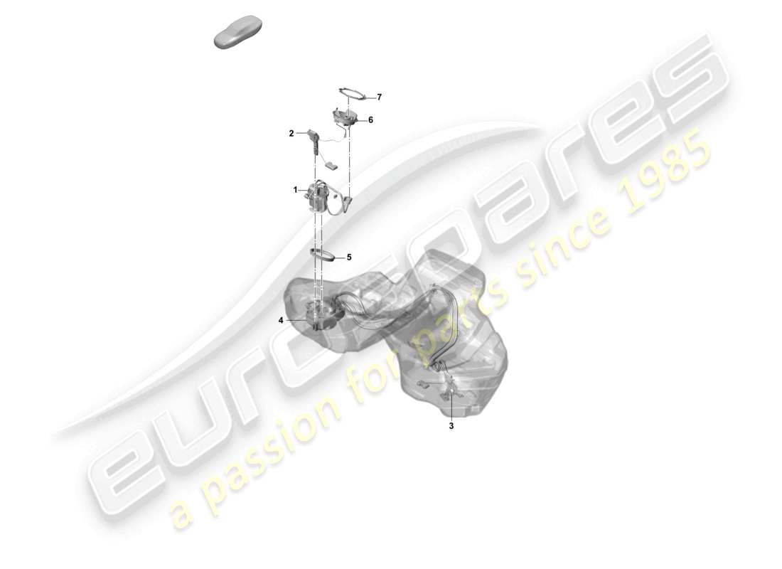 porsche 2022 (panamera 971-2) diagrama de piezas de la bomba de succión de combustible