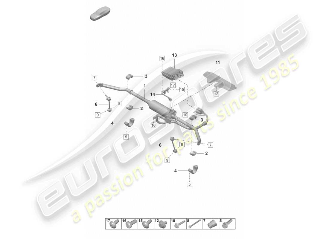 porsche 2022 (panamera 971-2) barra estabilizadora para vehículos con estabilizador electrónico de balanceo diagrama de piezas