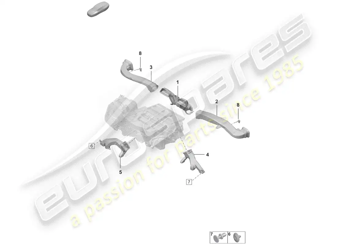 porsche 2020 (992-1) aire acondicionado diagrama de piezas