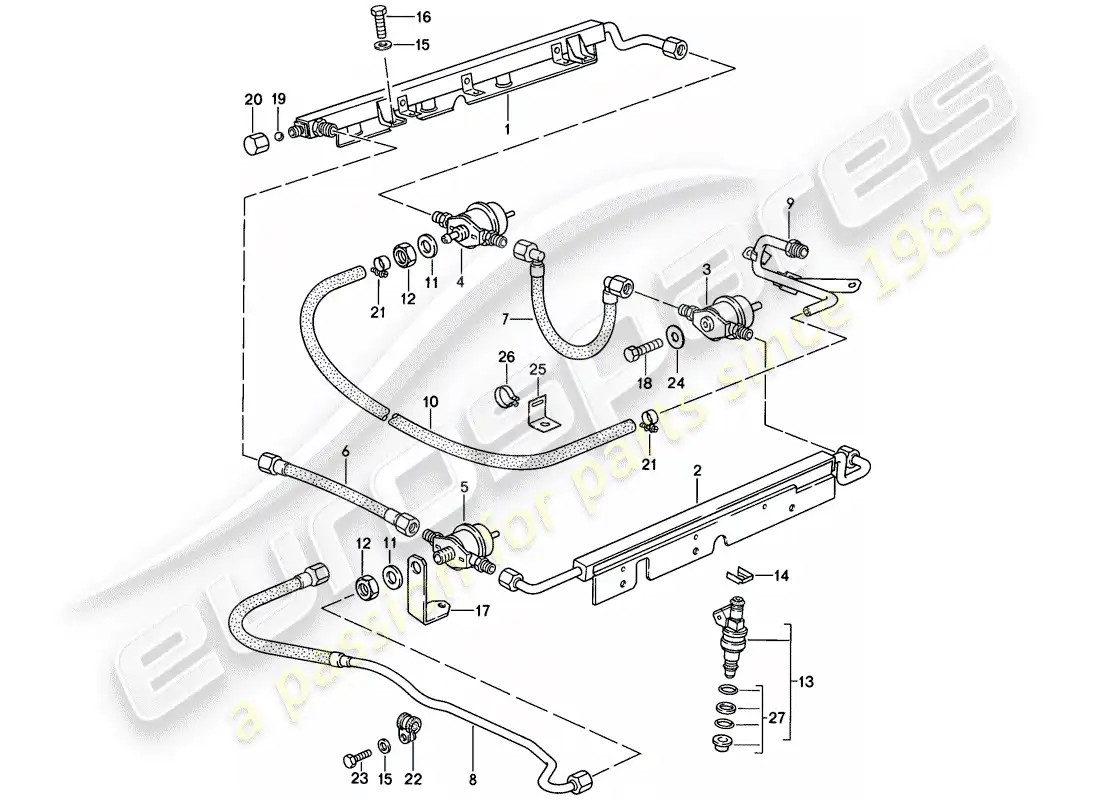 porsche 1986 (928) lh-jetronic - 3 - d - mj 1985>> diagrama de piezas