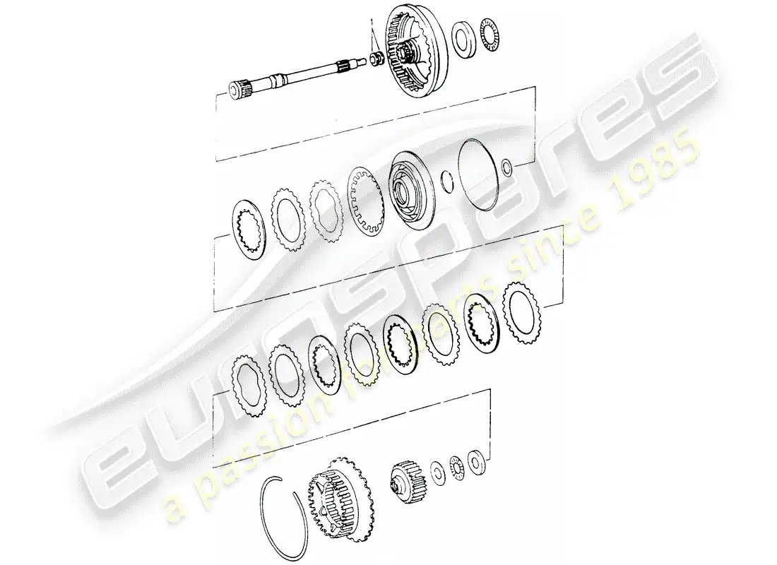 porsche 1990 (964) tiptronic - eje de transmisión diagrama de piezas