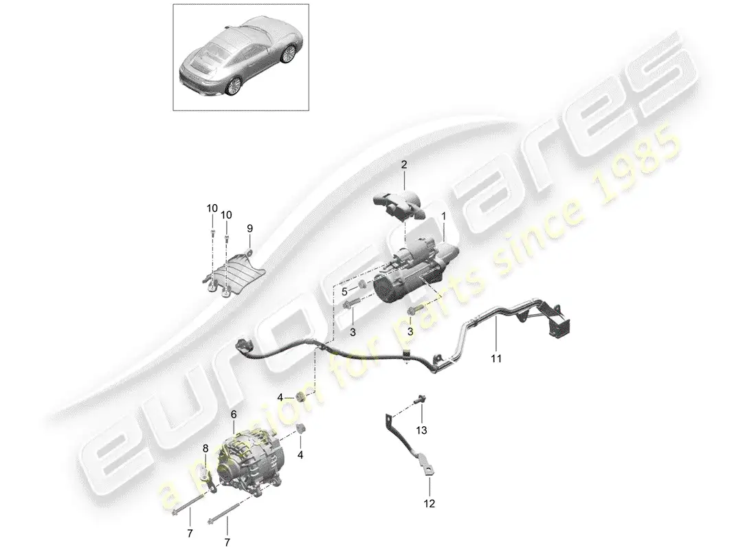 porsche 2019 (991-2) inicio diagrama de piezas