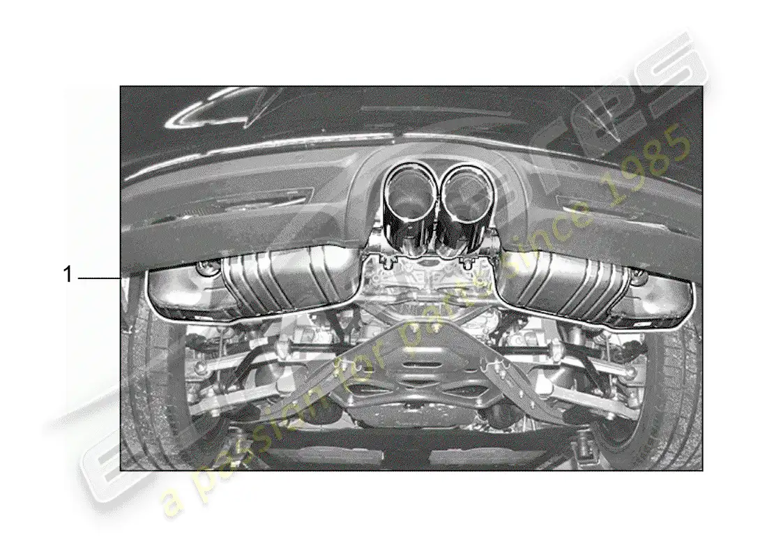 porsche 2013 (tequipment 98x/99x) sistema de escape diagrama de piezas