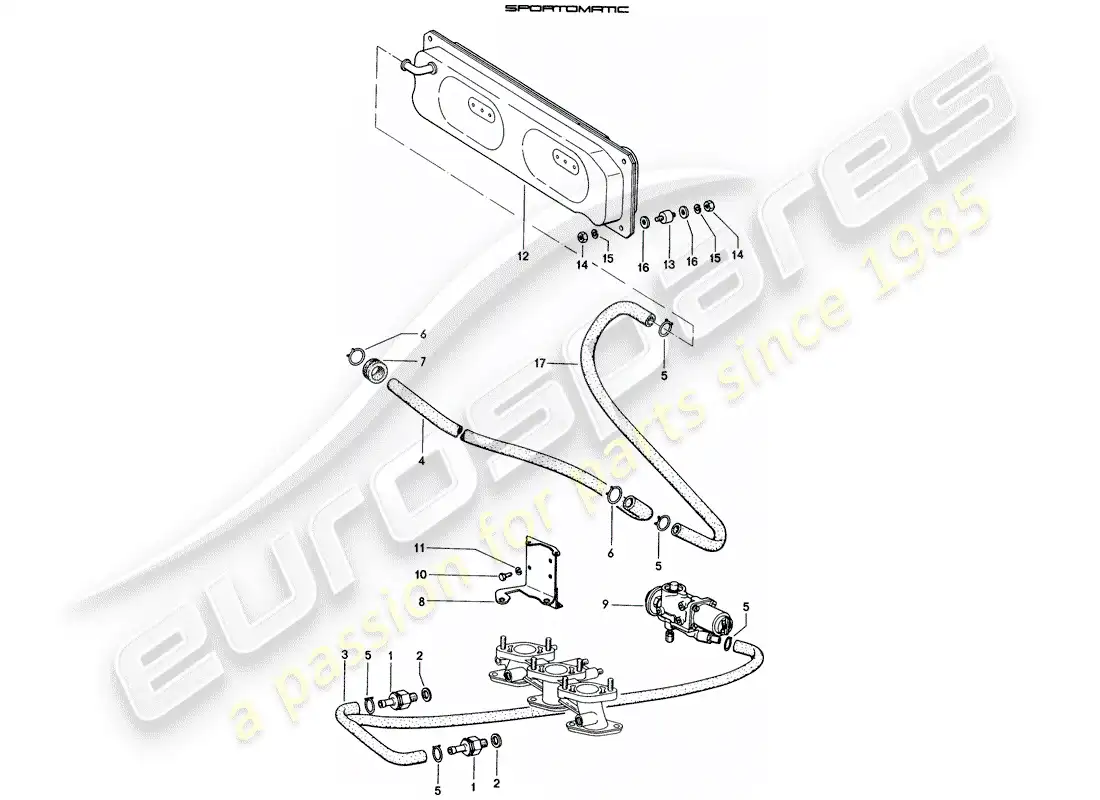 porsche 1976 (914) sistema de vacío - para - liberación del embrague - d >> - mj 1971 diagrama de piezas