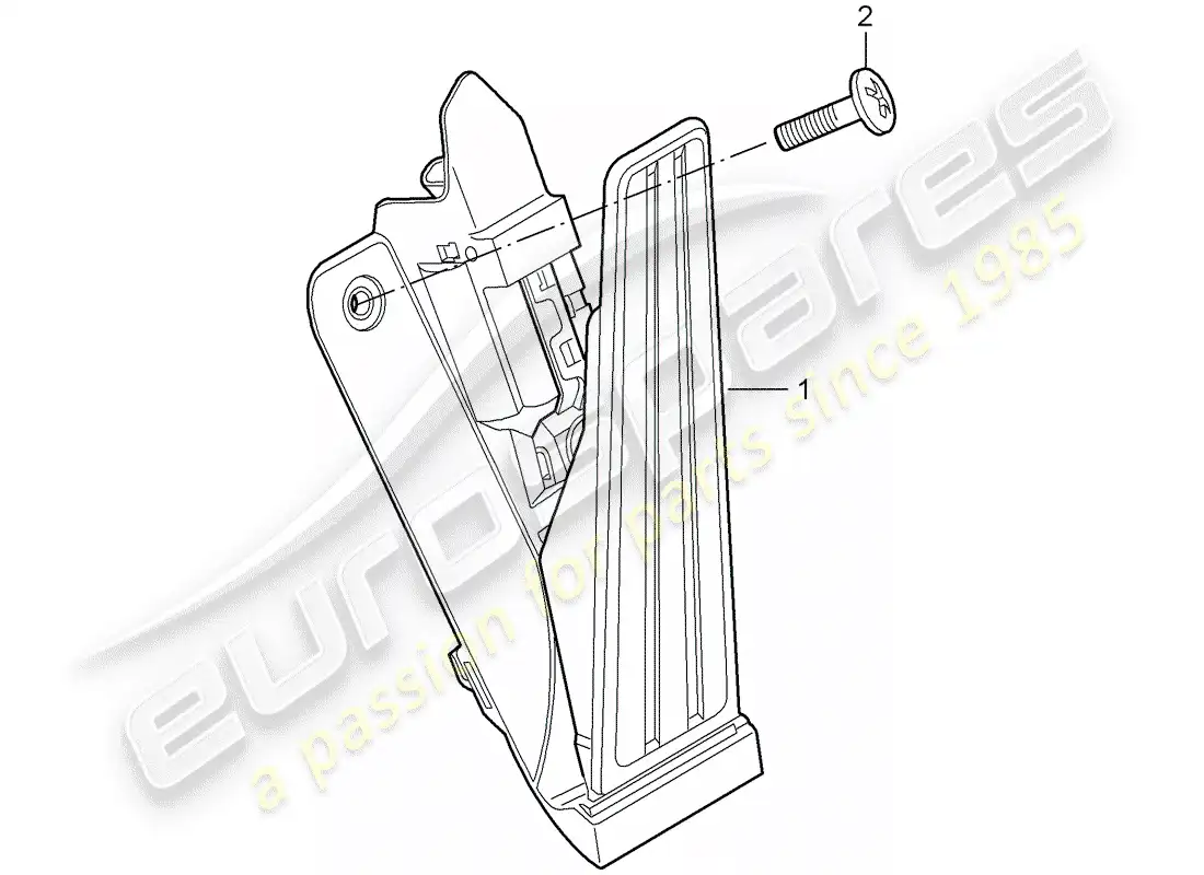 porsche 2011 (997-2 gt3) pedales diagrama de piezas