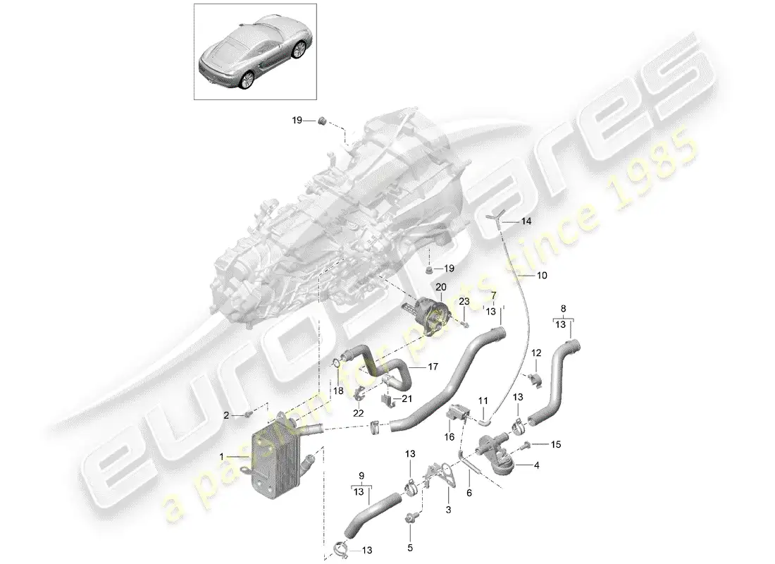 porsche 2014 (981 cayman) manual gearbox diagrama de piezas