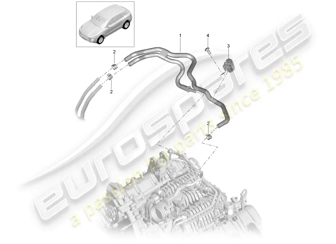 porsche 2014 (macan) fuel system diagrama de piezas