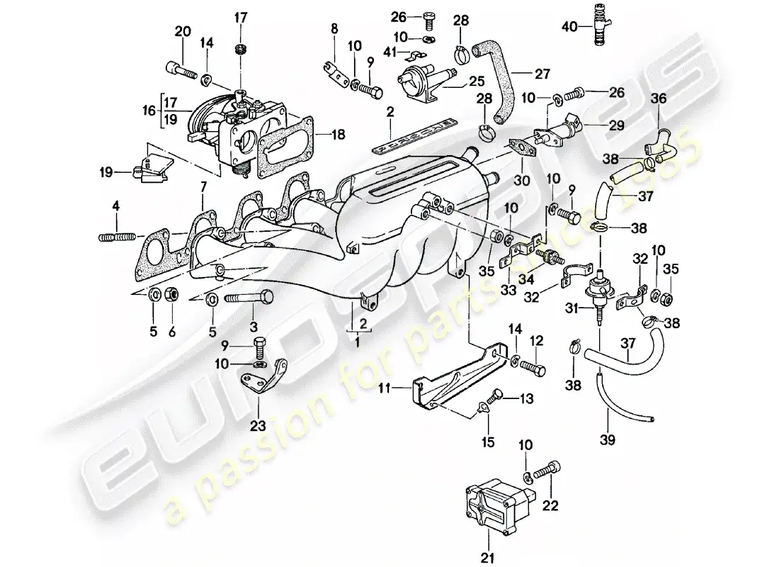 porsche 1981 (924) k-jetronic - 3 diagrama de piezas