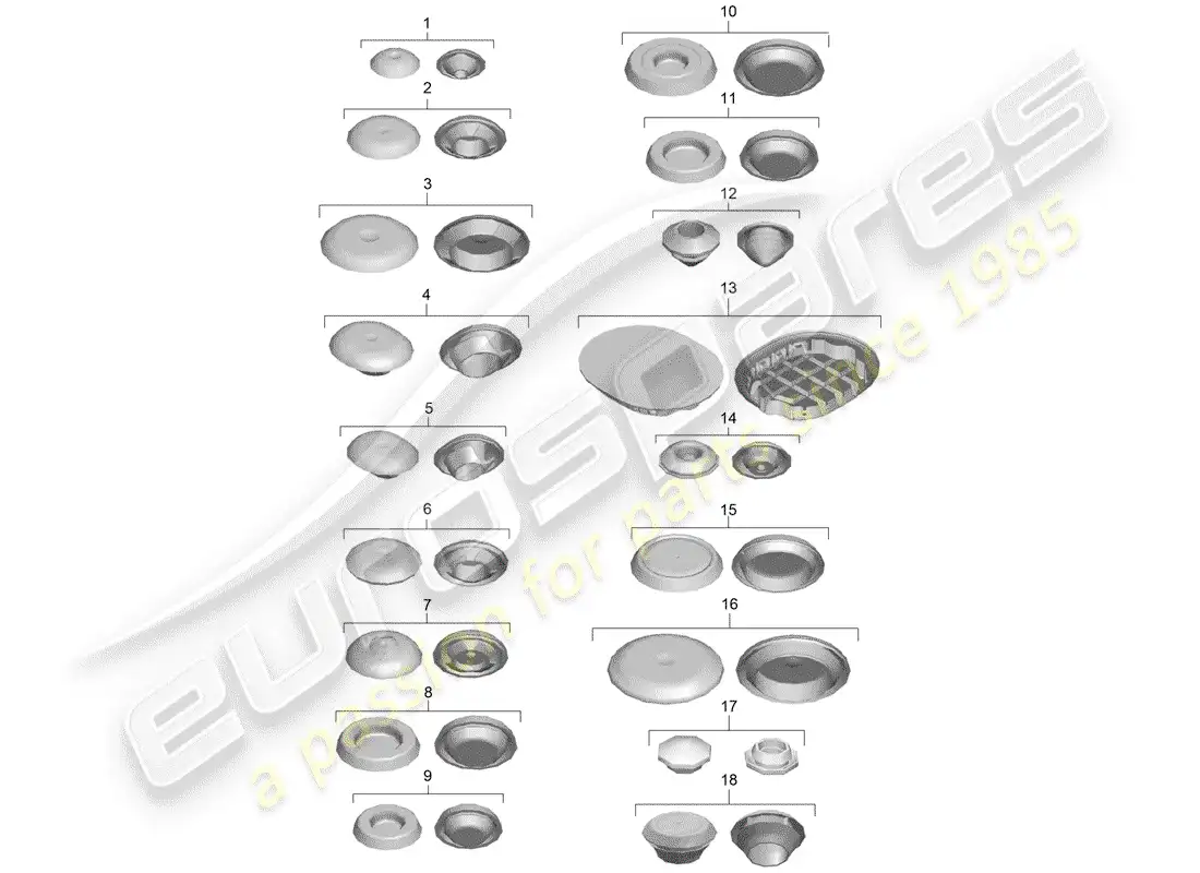 porsche 2017 (718 boxster) enchufar diagrama de piezas