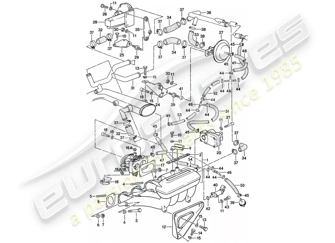 porsche 1977 (924) k-jetronic diagrama de piezas