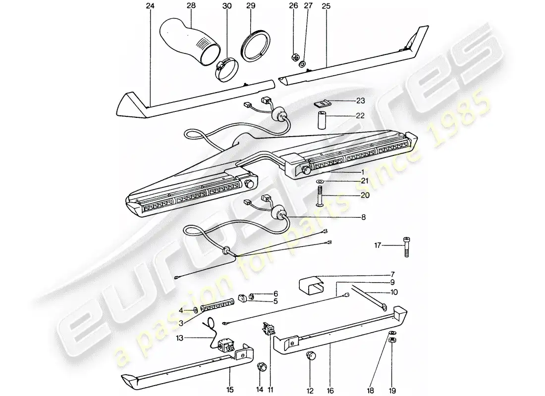 porsche 1977 (911) aire acondicionado - jet - accesorios diagrama de piezas