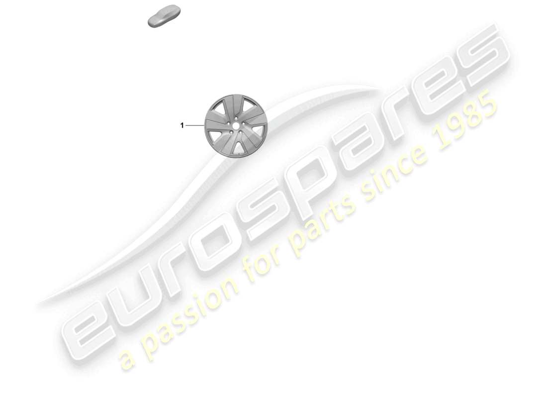 porsche 2026 (taycan 9j1-2) diagrama de piezas de la rueda de aleación 19