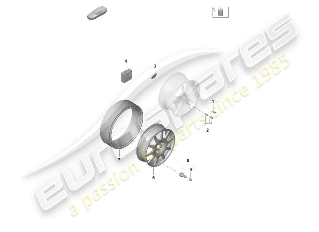 porsche 2021 (taycan 9j1-1) diagrama de piezas de piezas individuales