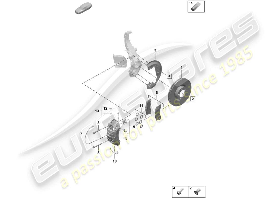 diagrama de pieza que contiene el número de pieza pad615311