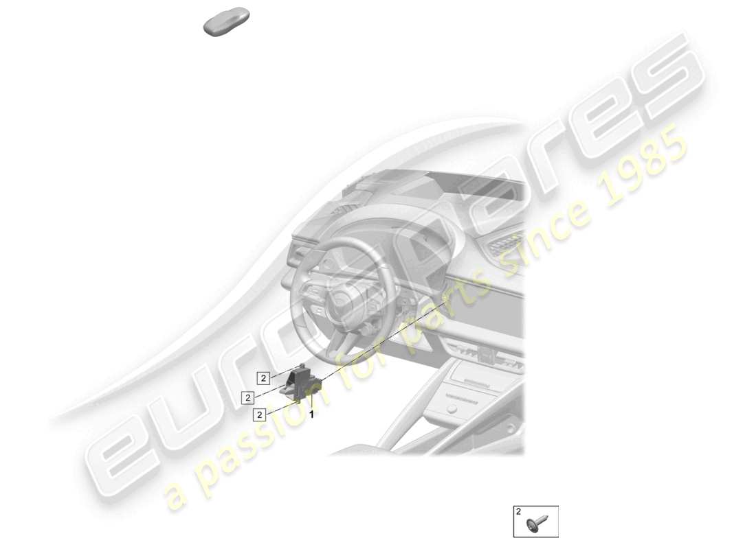 porsche 2025 (macan-e) mecanismo selector diagrama de piezas
