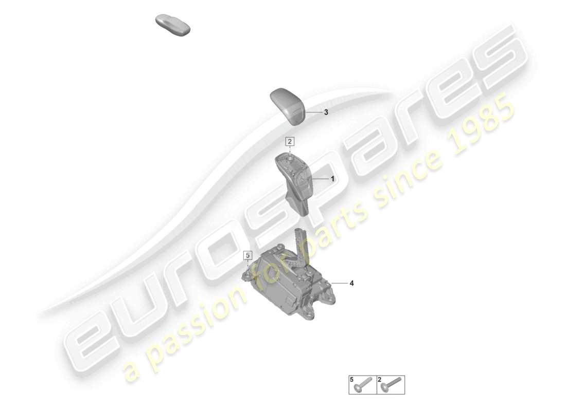 porsche 2022 (panamera 971-2) diagrama de piezas de la palanca selectora automática