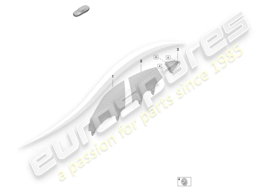 porsche 2021 (taycan 9j1-1) diagrama de piezas de la ventana lateral