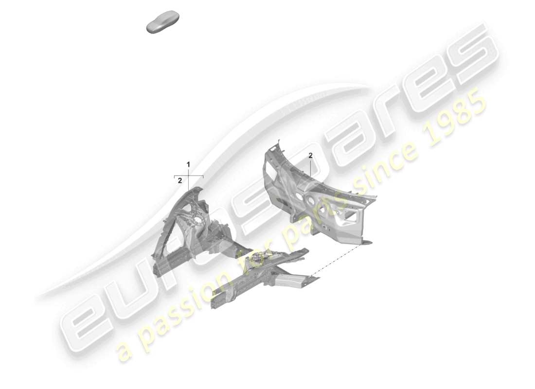 porsche 2021 (taycan 9j1-1) cortafuegos de interfaz diagrama de piezas