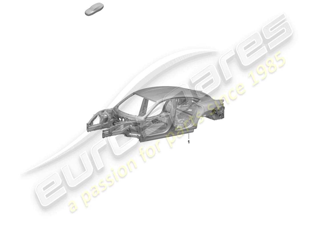 porsche 2026 (taycan 9j1-2) diagrama de piezas de la carrocería del coche