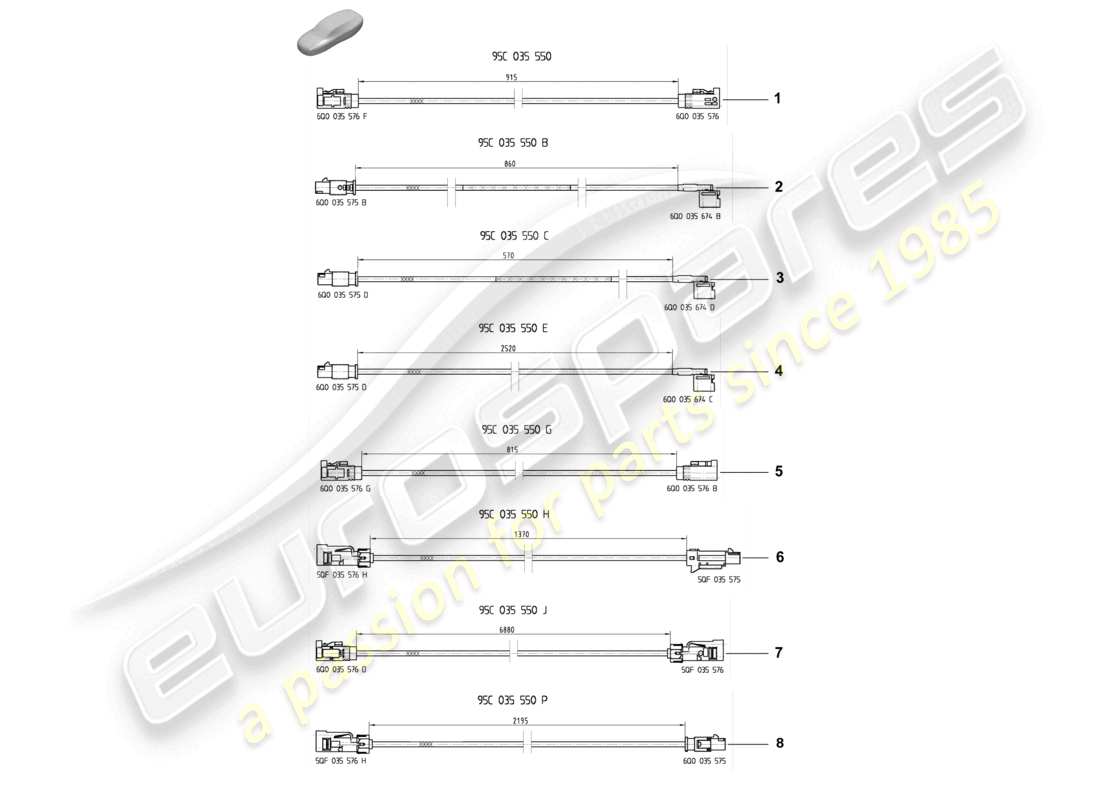 diagrama de pieza que contiene el número de pieza 95c035550e