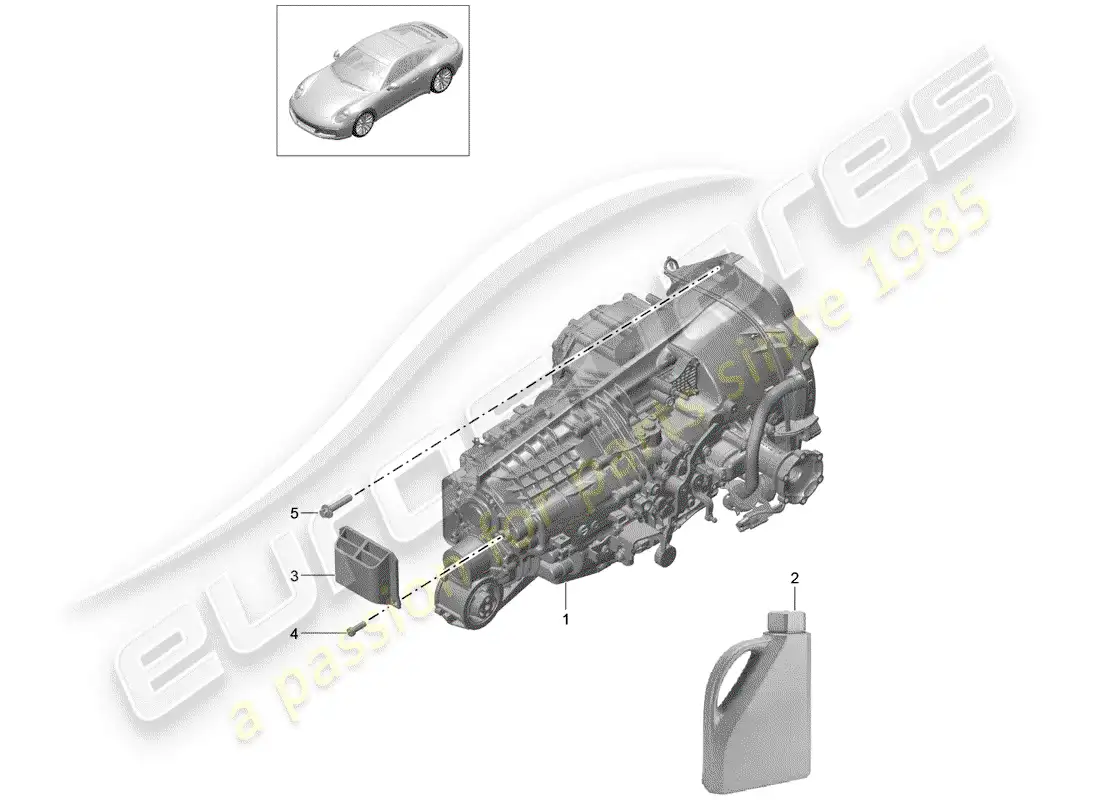 porsche 2017 (991-2) manual gearbox diagrama de piezas
