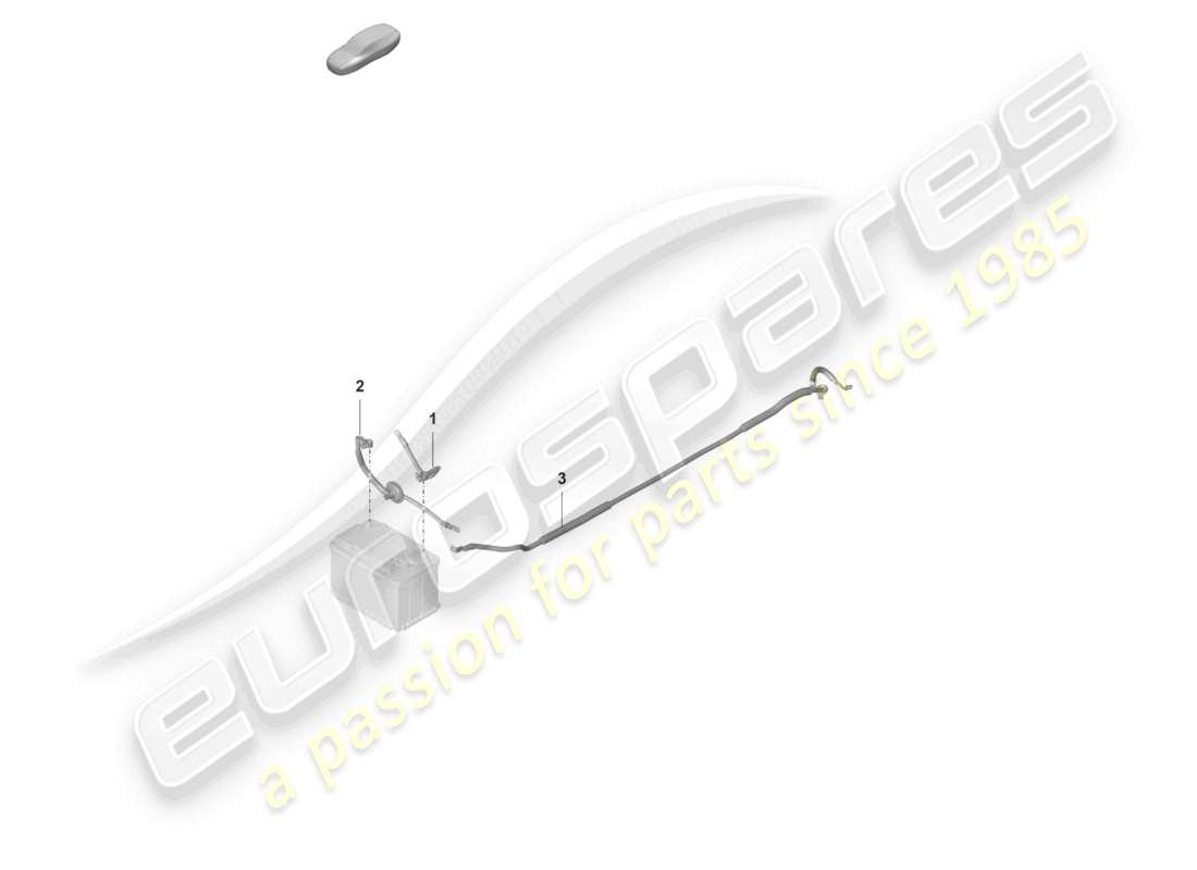 porsche 2021 (992-1 gt3/rs/st) conjunto de cableado para batería + cable de tierra para batería diagrama de piezas