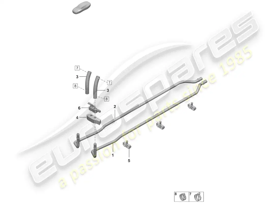 porsche 2020 (992-1) calentador diagrama de piezas