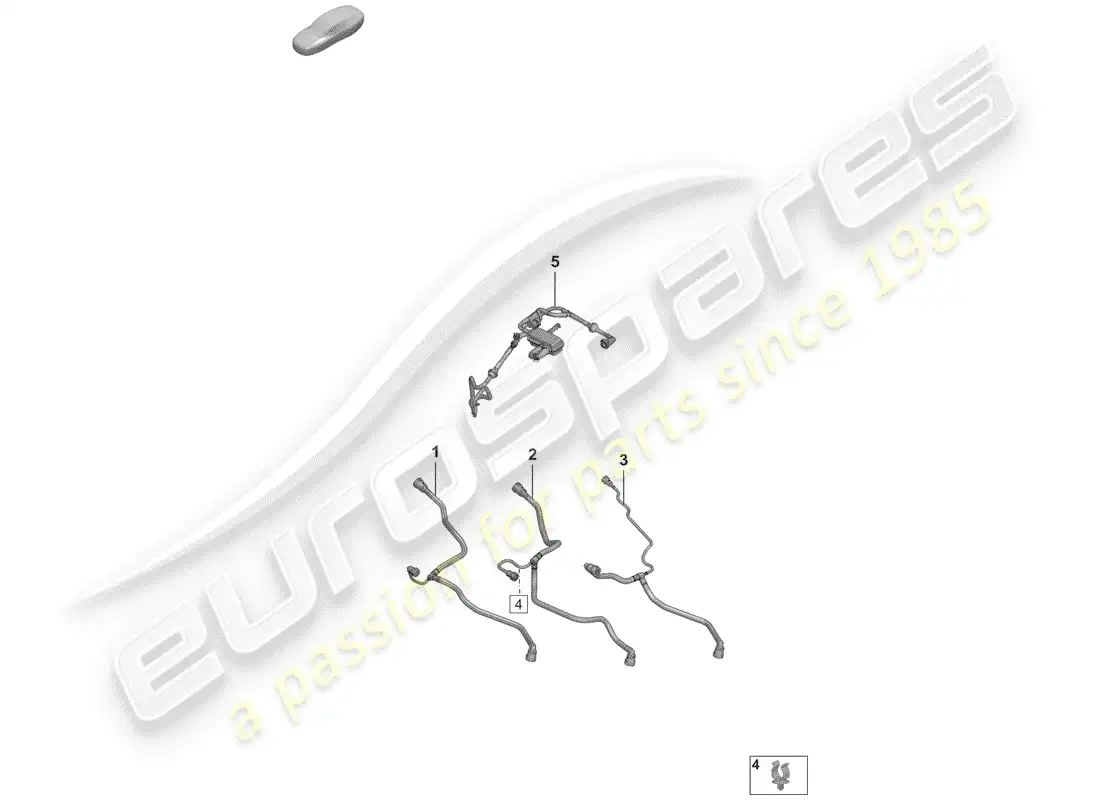 porsche 2019 (992-1) breather line diagrama de piezas