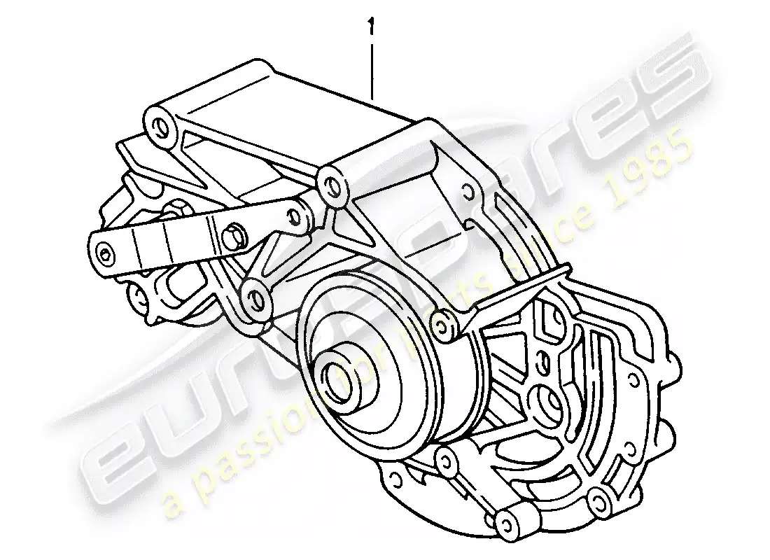 porsche 1976 (refurbished and exchange catalogue) bomba de agua diagrama de piezas