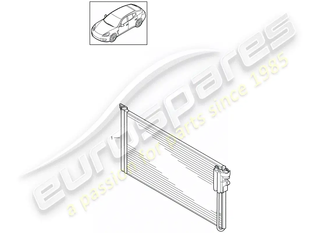 porsche 2016 (panamera 970) condensador diagrama de piezas