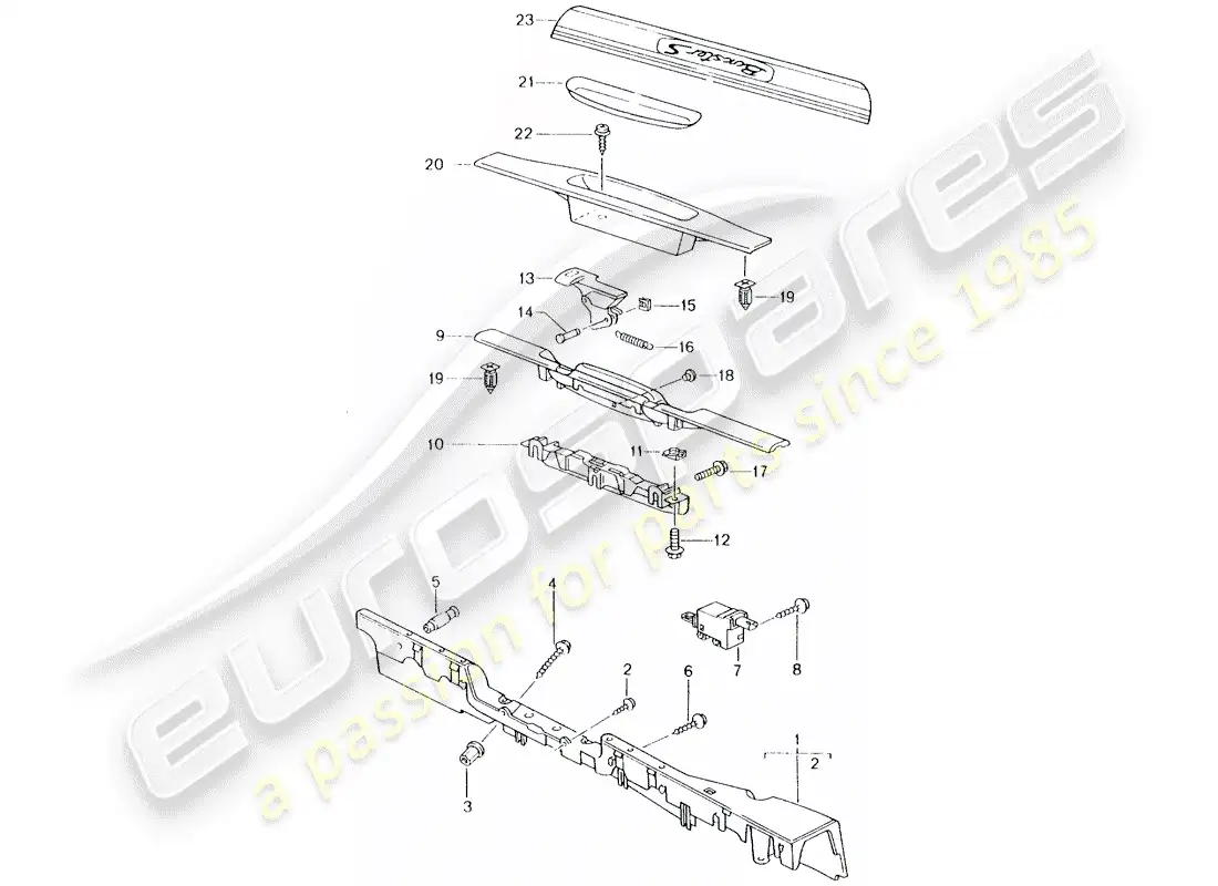 porsche 2004 (986 boxster) forro - albergue diagrama de piezas