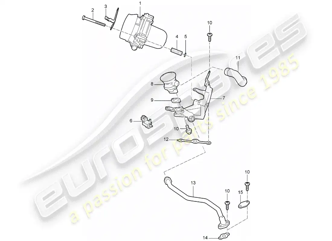 porsche 2007 (997-1) inyección de aire diagrama de piezas