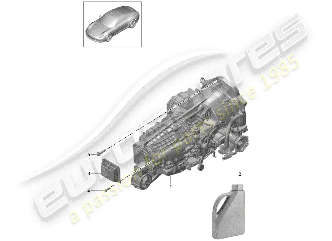 porsche 2015 (991-1) manual gearbox diagrama de piezas