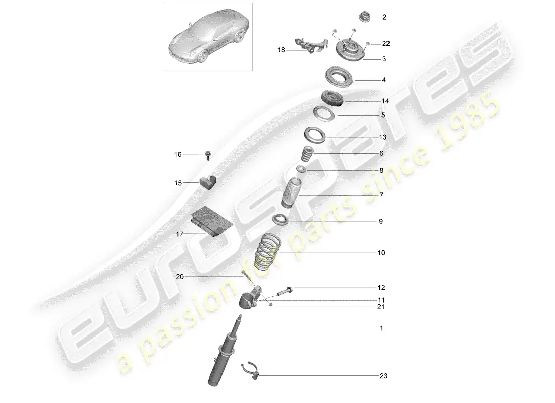 porsche 2012 (991-1) amortiguador de vibraciones diagrama de piezas